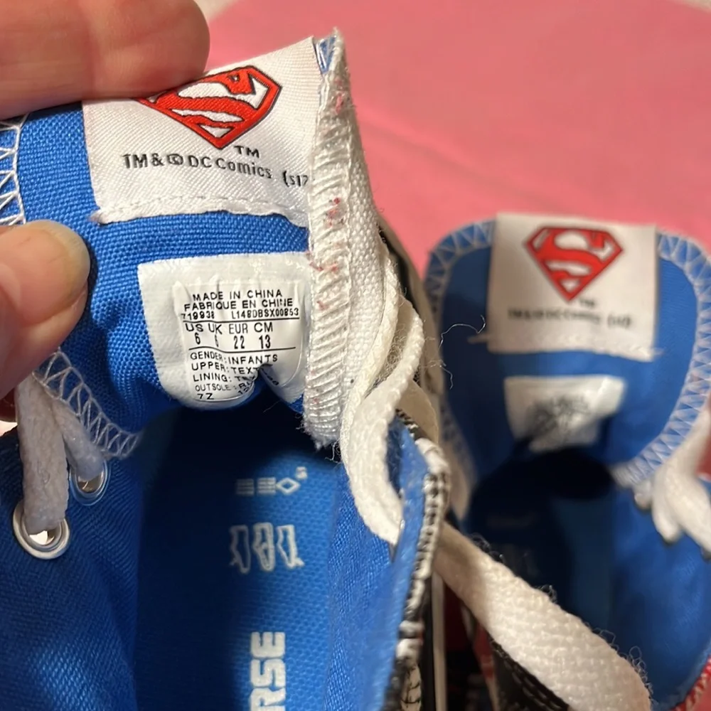 Superman Converse Sneakers Infant Size 6